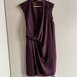 Stunning, Draped Helmut Lang Purple Dress, New, 0
